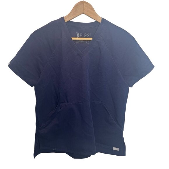 FIGS Technical Collection Scrub Top | Navy Blue | Size XS - Picture 1 of 2